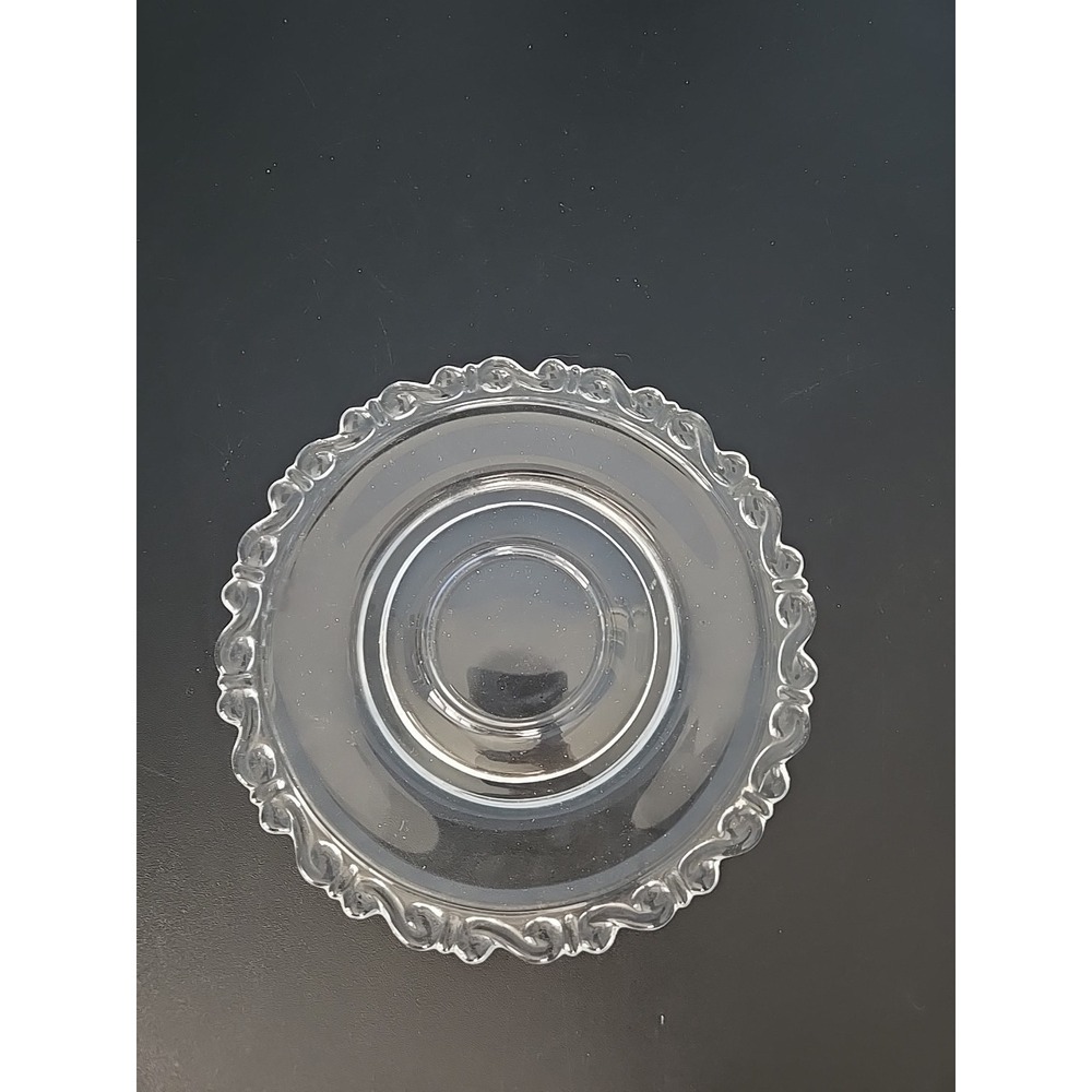 1 Saucer Candlewick Candle Wick Clear Glass Vintage‎ Stem 3400 Imperial